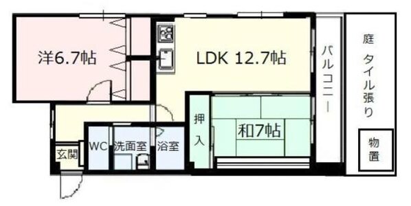 栄町（富山）駅 徒歩15分 1階の物件間取画像